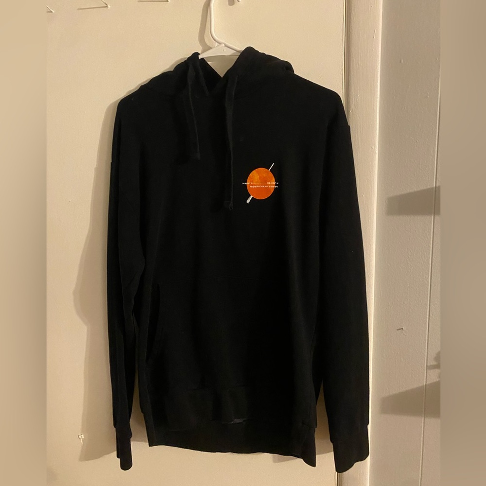 Black Graphic Hoodie - Size Medium